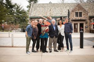 Emily Mann, Christopher Durang, and the Cast of Turning Off the Morning News Photo