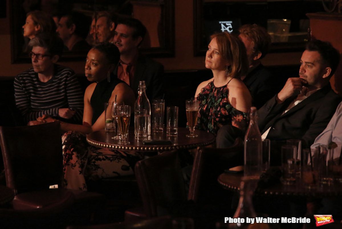 Elisabeth Vincentelli, Noma Dumezweni,  Adam Feldman, Poppy Miller and Alex Price  at 