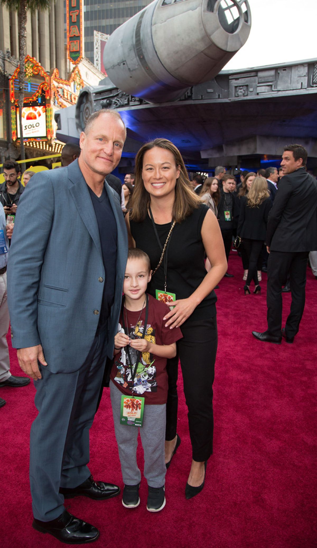 Woody Harrelson, Ford Harrelson and Jade Harrelson at 