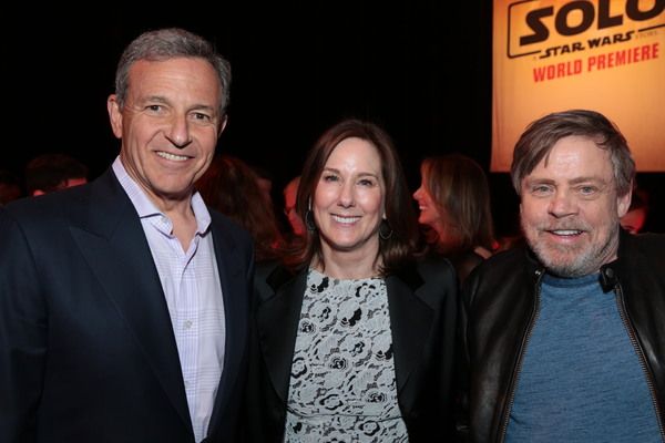 Bob Iger, Kathleen Kennedy, Mark Hamill
 Photo