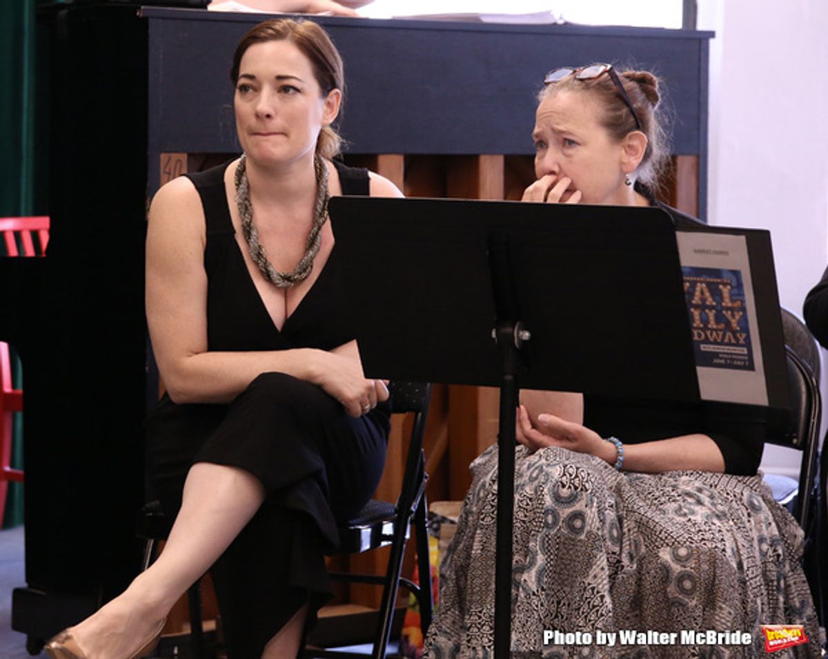 Laura Michelle Kelly and Harriet Harris at 