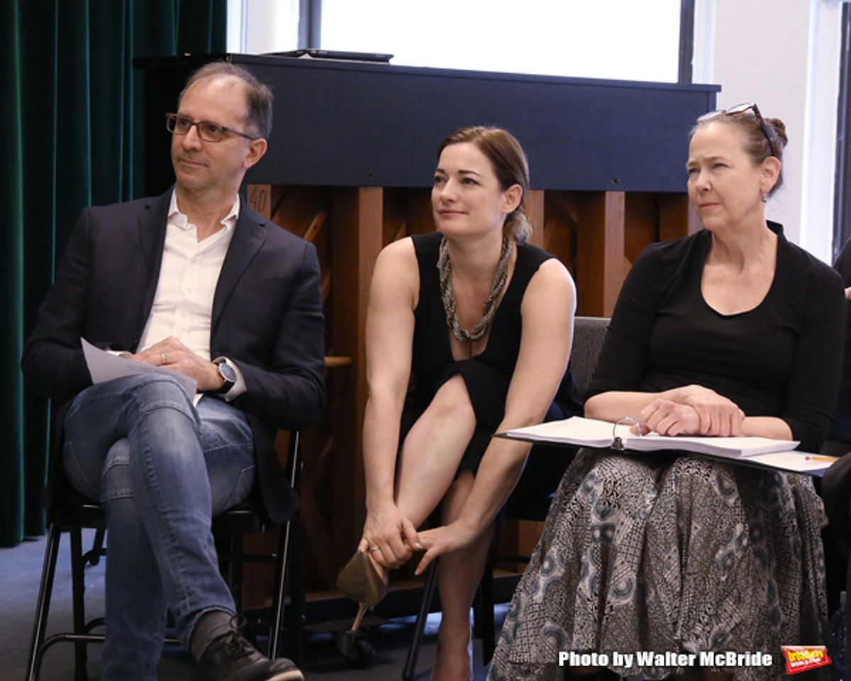John Rando, Laura Michelle Kelly and Harriet Harris at 