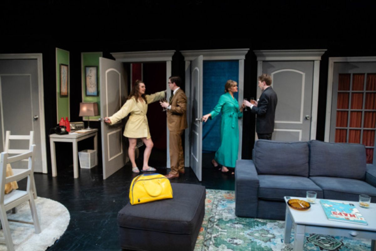 Casey Bradley, Billy Nugent, Prather Rehm, and Benjamin Lee Stanford in Boeing Boeing. at 