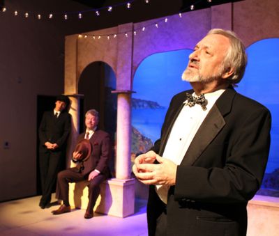 Jordan Knapp as Viola, James Calvert as Orsino, Barry Gordon as Feste Photo