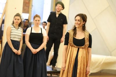 Heather Lind (foreground), Lily Santiago, Caroline Siewert, and Tim Nicolai Photo