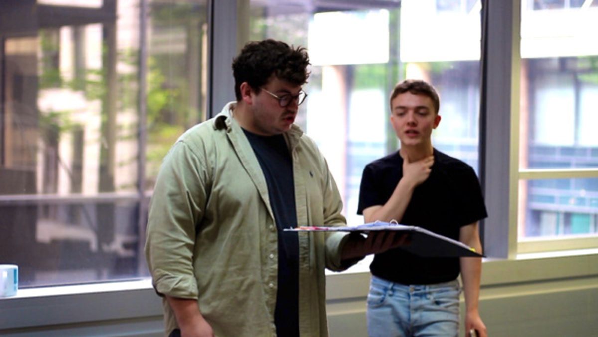 Tom Gadie and Niall Docherty at In Rehearsals With #BLESSED A Spoken Word Cabaret