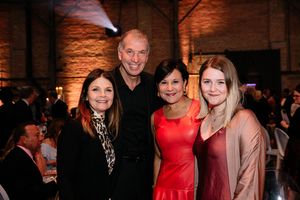Kathryn  Erbe,  trustee  Bryan  Traubert,  Penny  Pritzker  and  Maeve  Kinney  Photo