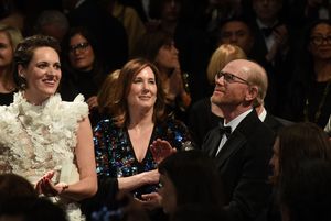 Phoebe Waller-Bridge, Kathleen Kennedy and director Ron Howard @ BroadwayWorld Phoebe Waller-Bridge, Kathleen Kennedy and director Ron Howard Photo