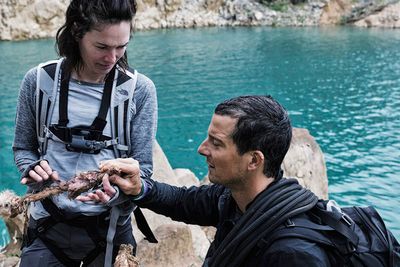 Lena Headey, Bear Grylls Photo