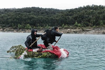 Lena Headey, Bear Grylls  Photo