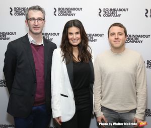 Director Daniel Aukin, Idina Menzel andplaywright Joshua Harmon attends the Cast Phot Photo