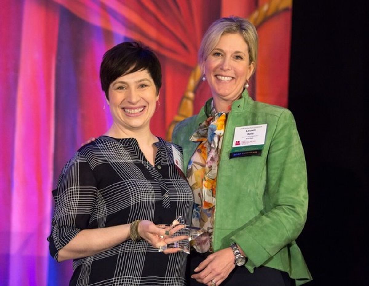 Kathleen Maki Accepting 2018 League Award at The Broadway League Announces 2018 League Award Winners