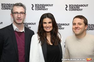 Director Daniel Aukin, Idina Menzel, playwright Joshua Harmon Photo
