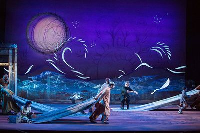 The cast and musician and composer David Coulter in A Thousand Splendid Suns,  Photo