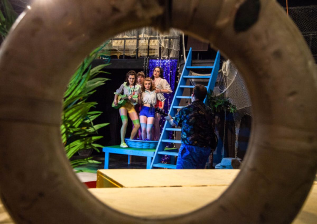 Sherry Romanzi, Emma Sacchetti, Maggie Papa, Sarah Leach, and Brian Kozak in THE PIRATES OF PENZANCE OR, THE SLAVE OF DUTY at The Wilbury Theatre Group, directed by Josh Short with music direction by  at 