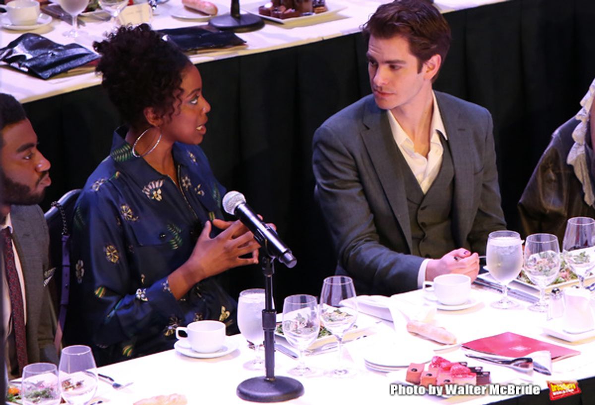 Jelani Alladin, Condola Rashad and Andrew Garfield at 