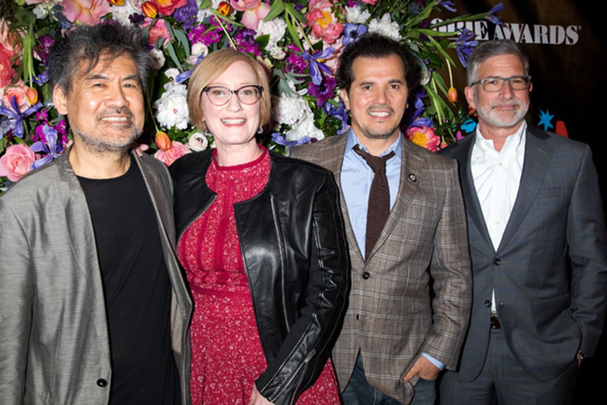 David Henry Hwang, Heather Hitchens, John Leguizamo, Peter Barbey at 