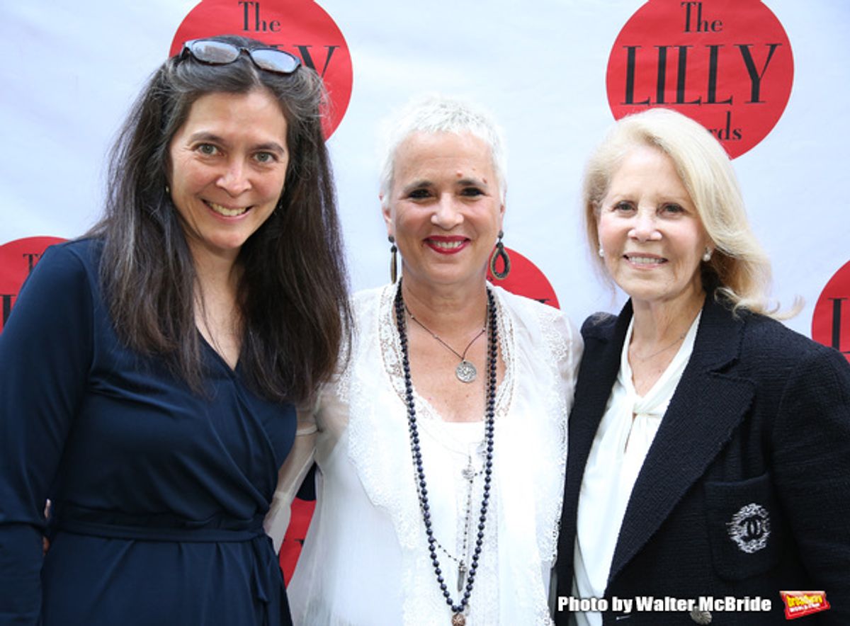 Diane Paulus, Eve Ensler and Daryl Roth at 