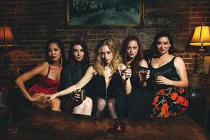 Talisa Friedman (center) with the Cabaret girls Photo