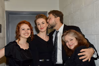 Kirstin Parker, Lisa O'Hare and Patti Perkins with David Staller Photo
