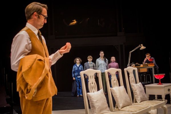 Ben Dibble (front) and the cast of FUN HOME Photo