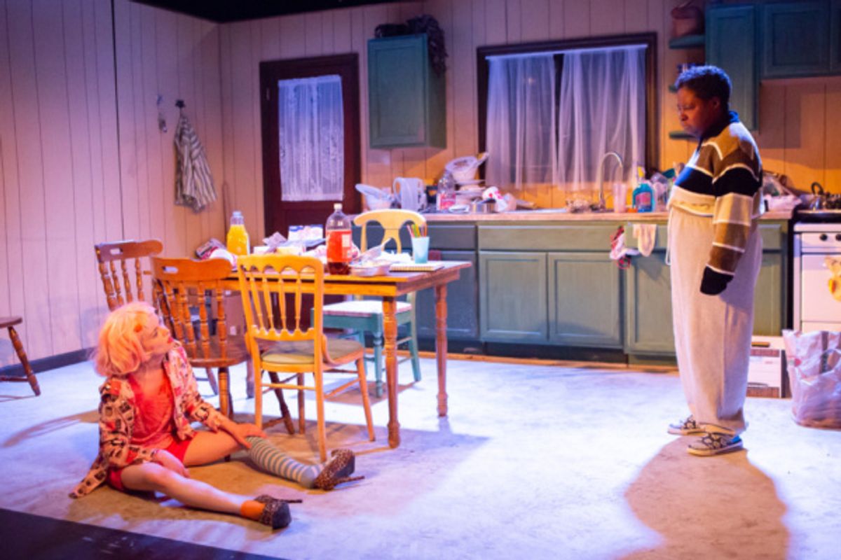 Reyna de Courcy and Patrena Murray in the hollower at New Light Theater Project at Access Theater. Photo by Hunter Canning at 