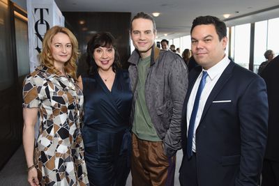 Nell Benjamin, Kristen Anderson-Lopez, Jordan Roth, and Robert Lopez Photo