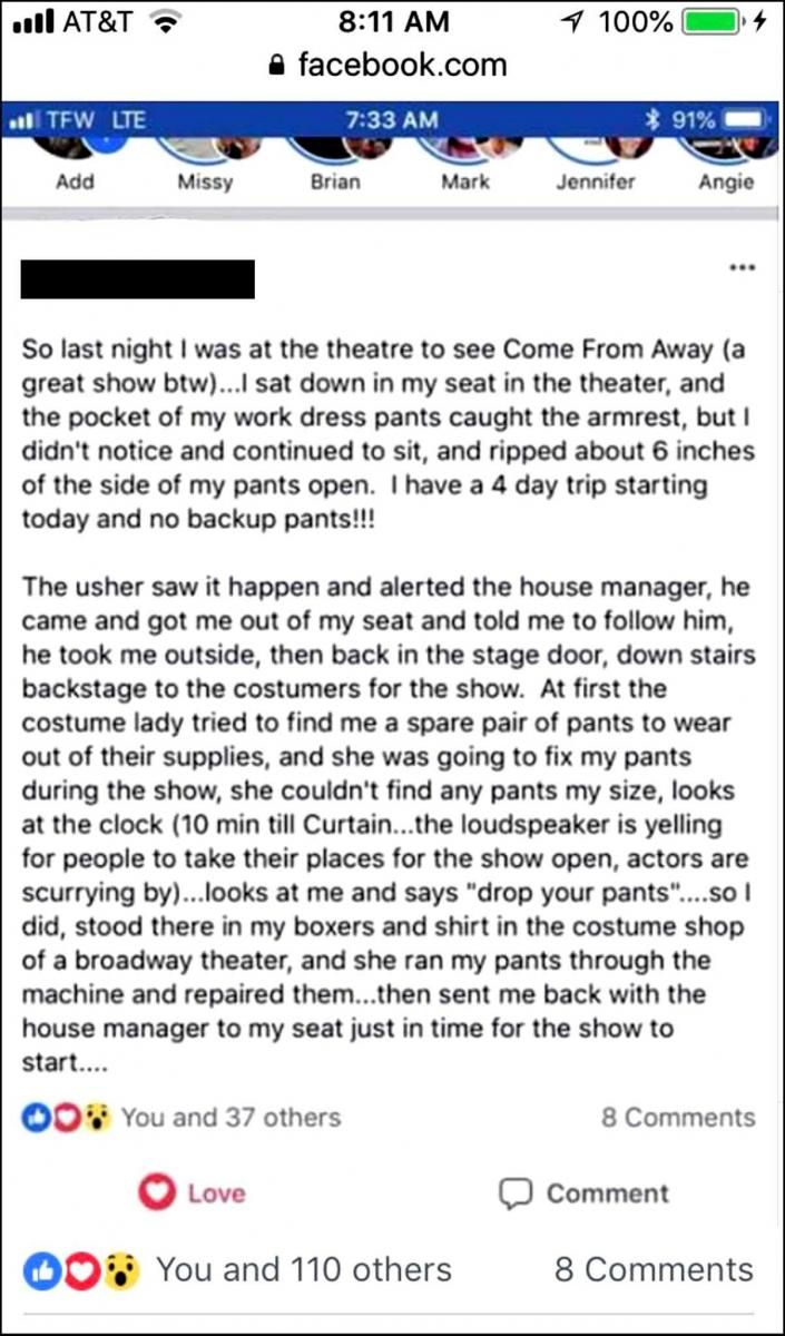 Planes, Pants, and Professionals: The True Story Behind COME FROM AWAY'S Viral Wardrobe Emergency Planes, Pants, and Professionals: The True Story Behind COME FROM AWAY'S Viral Wardrobe Emergency Image