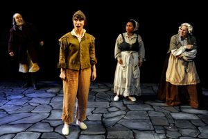 John Basiulis (as John Canty), Meg Rumsey-Lasersohn (as Edward), Tai Verley (as Joan Canty), Mattie Hawkinson (as Grandma Canty). Photo by Shawn May. @ BroadwayWorld John Basiulis (as John Canty), Meg Rumsey-Lasersohn (as Edward), Tai Verley (as Joan Photo