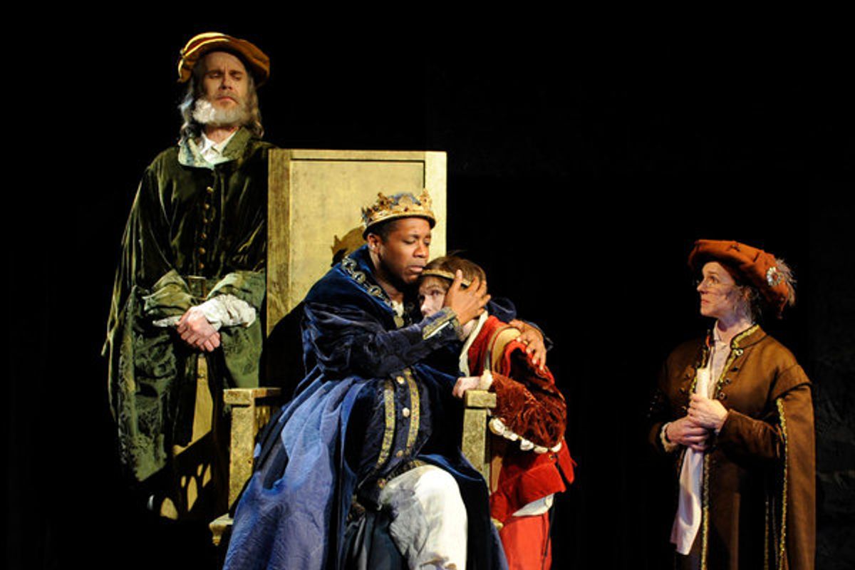 John Basiulis (as Lord Hertford), Steven Wright (as Henry VIII), Emily Dale White (as Tom), Mattie Hawkinson (as Lord St. John) at 