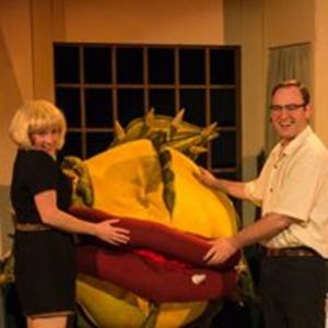 (L to R) JENNIFER REDSTON (Audrey), ERIC CLAUSELL / JAMES WREDE (Audrey II) and NICLA Photo