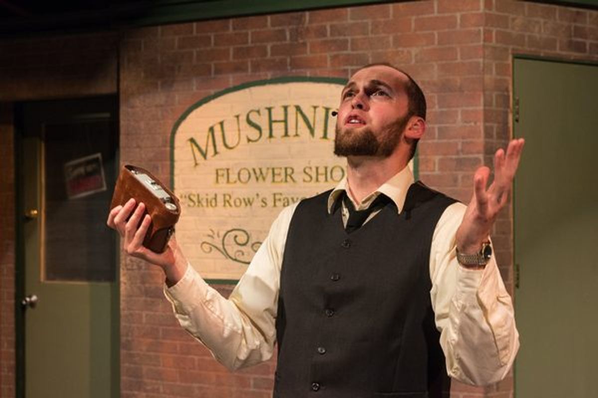 TIM McFARLAN (Mushnik) from the Lakewood Playhouse Production of 'LITTLE SHOP OF HORRORS'
 at 