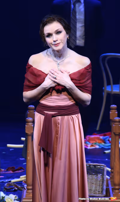 Irina Dvorovenko during the Opening Night Performance Curtain Call bows  for  'The Be Photo