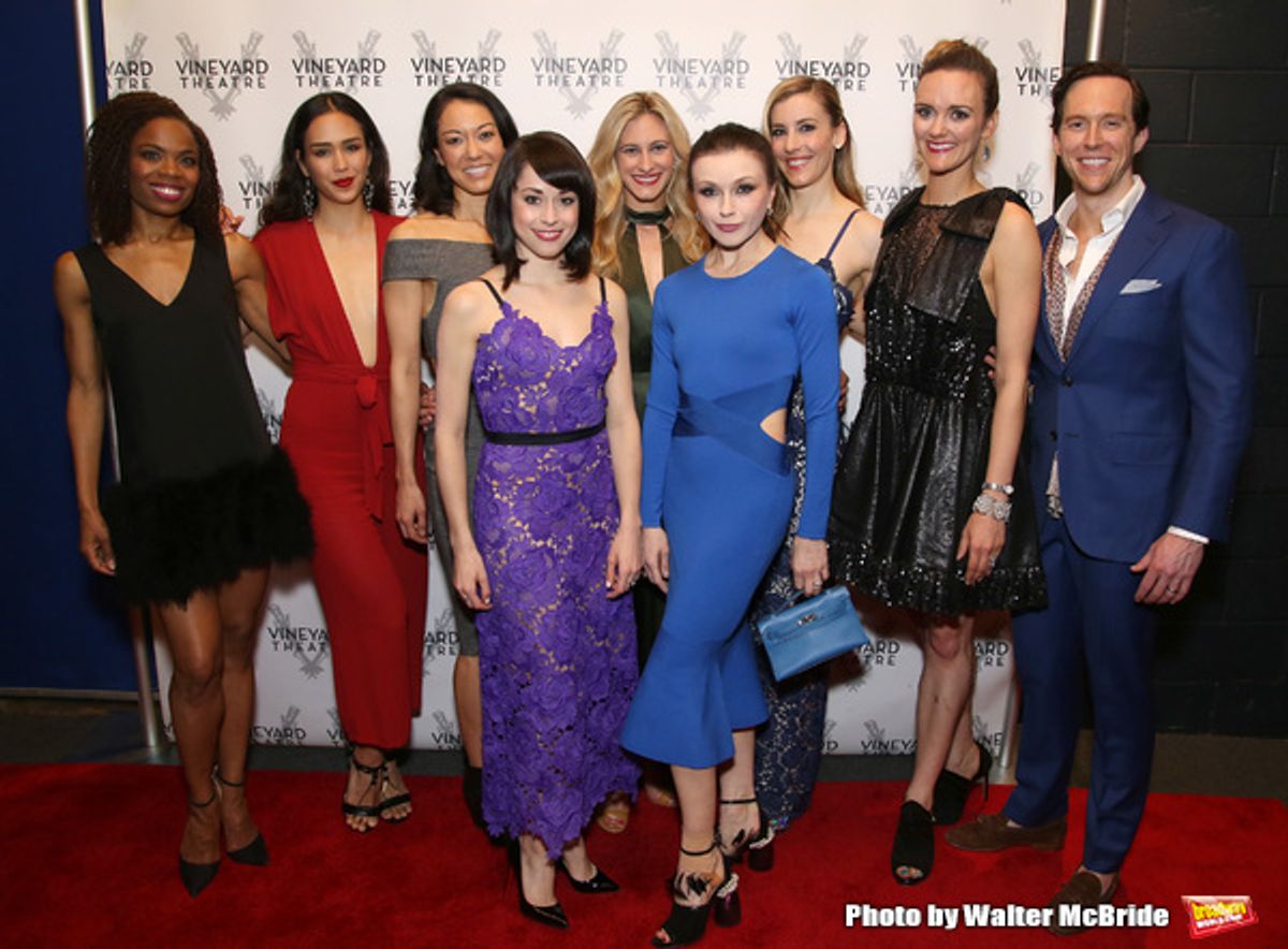 Irina Dvorovenko with the cast at 