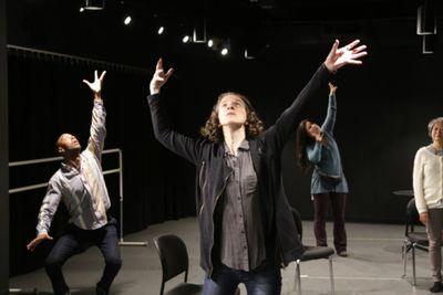 Inside rehearsals for Cannibal Galaxy: a love story with Jason C. Brown, Becca Schnei Photo