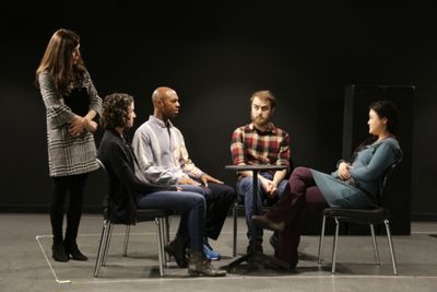 Robin Galloway, Becca Schneider, Jason C. Brown, Dominic F. Russo, and Olivia Oguma i Photo