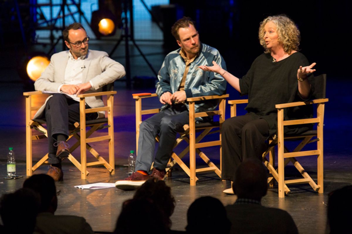 Chris Stafford, Nikolai Foster, Sarah Ingram at 