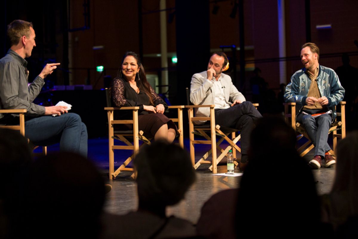 Matt Hemley, Gloria Estefan, Chris Stafford, Nikolai Foster at 