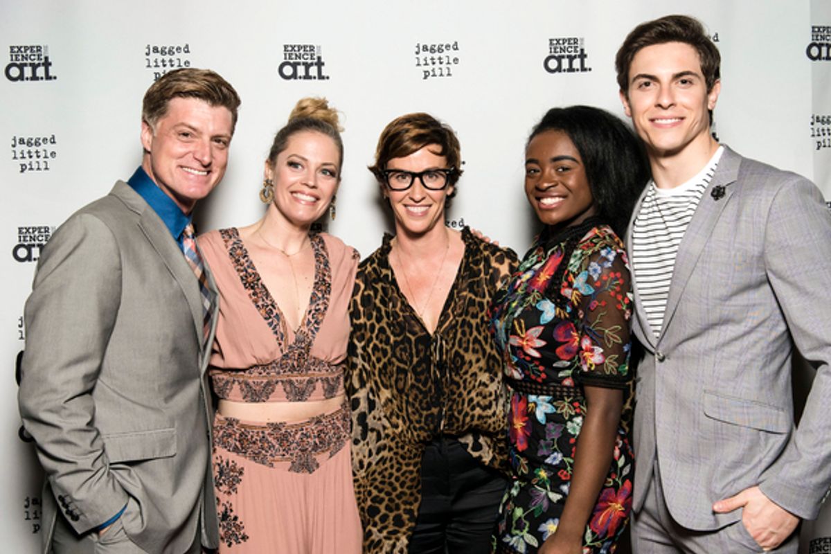 Alanis  Morissette, Sean  Allan  Krill  ,  Elizabeth  Stanley,  Celia  Gooding,  and  Derek  Klena at 