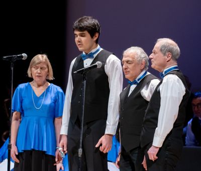 Lighthouse Guild Barbershop Quartet: Deborah Deyo-Howe, Francesco Magisano, George As Photo