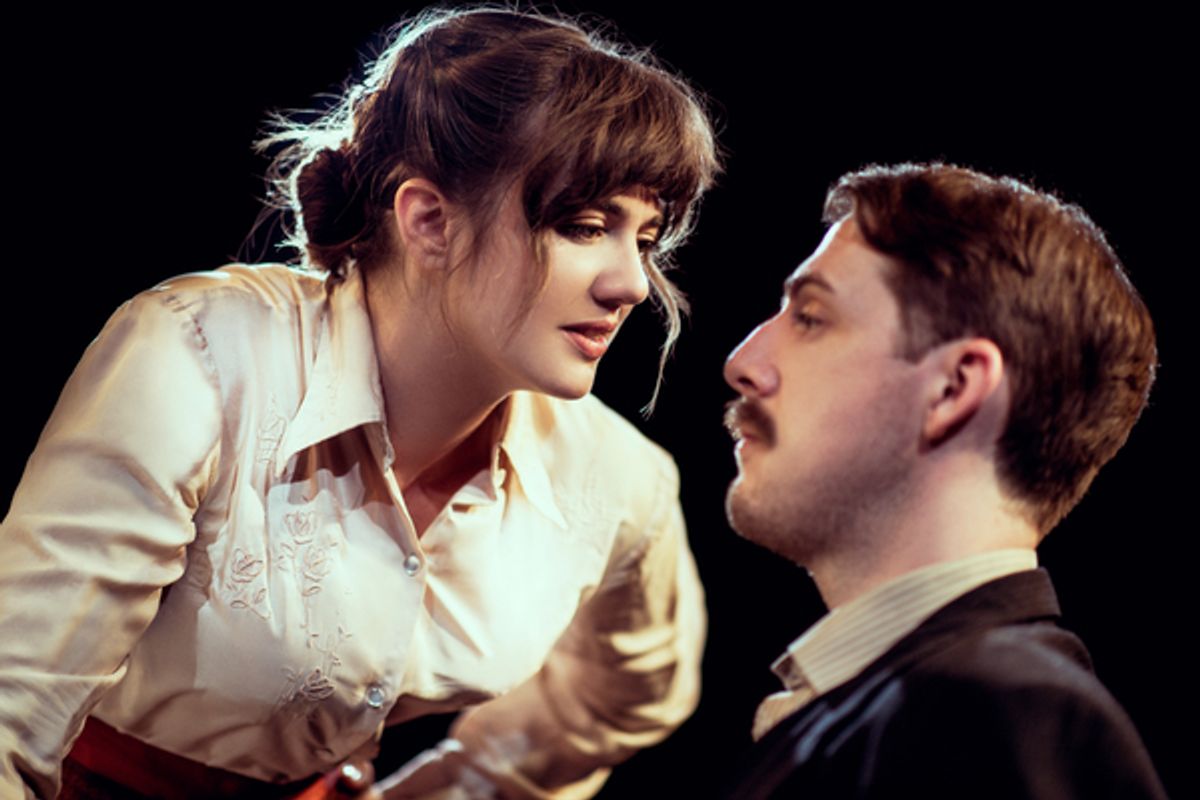 Ellie Nunn (Minnie Gascoyne) Harry Hepple (Luther Gascoyne) at 
