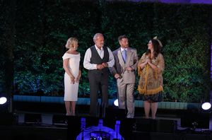 Zooey Deschanel as Belle and Taye Diggs as Gaston Photo