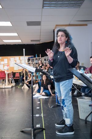 Director Sheryl Kaller goes over a scene @ BroadwayWorld Director Sheryl Kaller goes over a scene Photo