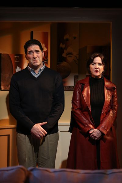Nicholas Viselli & Pamela Sabaugh in THE FOURTH WALL. Photo by Carol Rosegg. Photo
