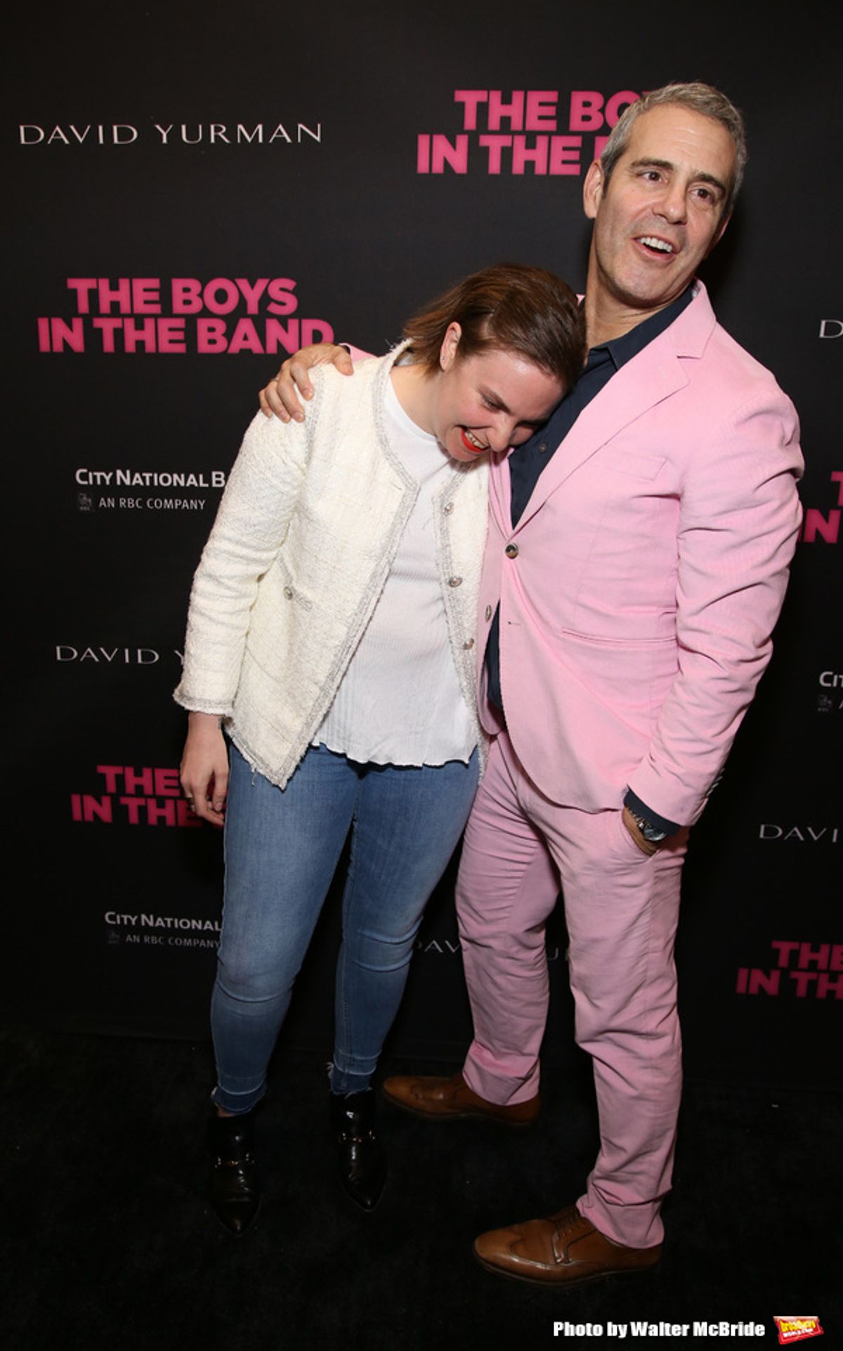 Lena Dunham and Andy Cohen at 