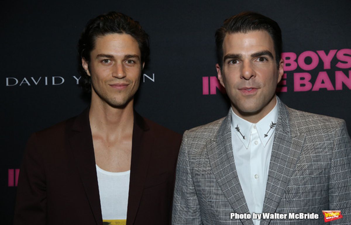 Miles McMillan and Zachary Quinto at Gang's All Here! The Company of THE BOYS IN THE BAND Celebrates 50th Anniversary