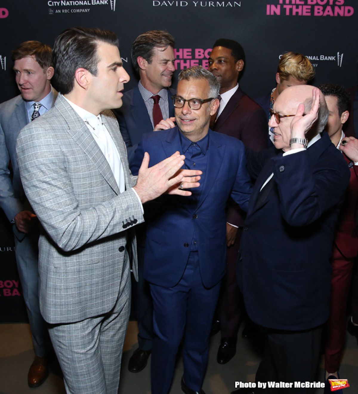 Zachary Quinto, Joe Mantello and Mart Crowley at 