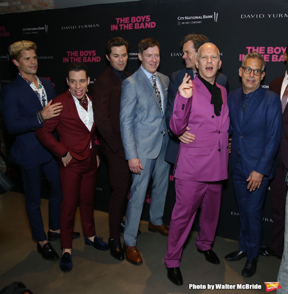 Charlie Carver, Robin de Jesus, Andrew Rannells, Brian Hutchison, Tuc Watkins, Ryan Murphy, Joe Mantello  at 