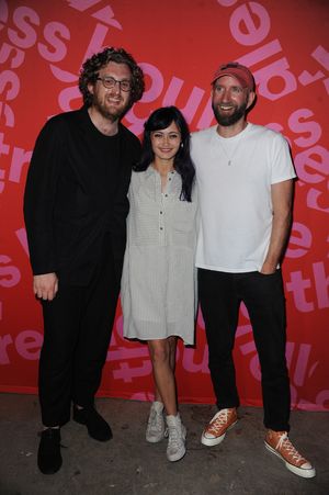 Rob Drummer (Director), Ella Purnell and Glenn Waldron Photo