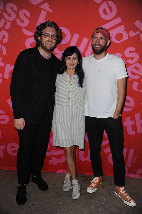 Rob Drummer (Director), Ella Purnell and Glenn Waldron Photo
